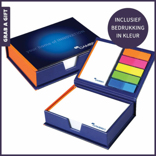 Hardcover notitiedoos inclusief Full Colour bedrukking