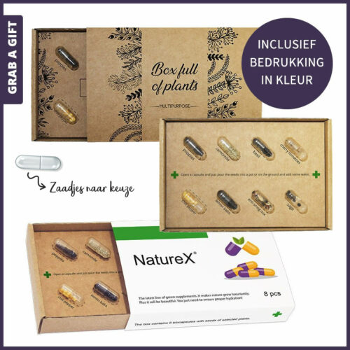 Groene supplementen als bedrukt relatiegeschenk