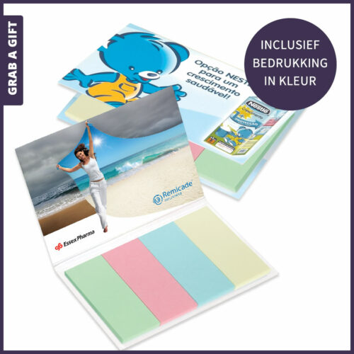ECO Markerset met papieren pagemarkers in kleur bedrukt