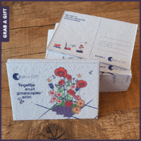 250 grams groeikaarten of zaadkaarten in kleur bedrukken met logo en reclame