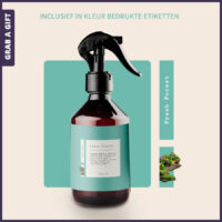Relatiegeschenken - Roomspray Fresh Forest met in kleur bedrukte etiketten
