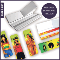 King Size Slim met 32 vloeitjes en 32 tips in full color bedrukt mapje