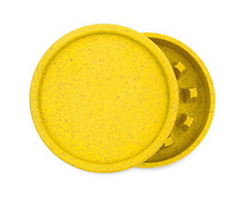 Gele hennep grinder bedrukken met logo