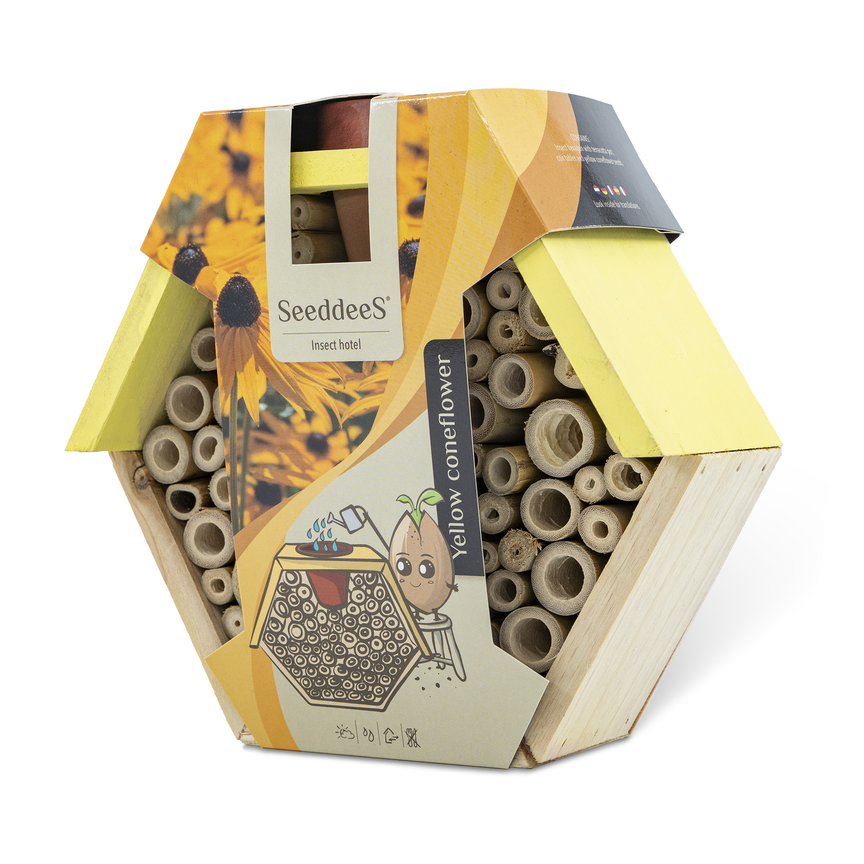 SeeddeeS Insectenhotel met een bedrukte wikkel