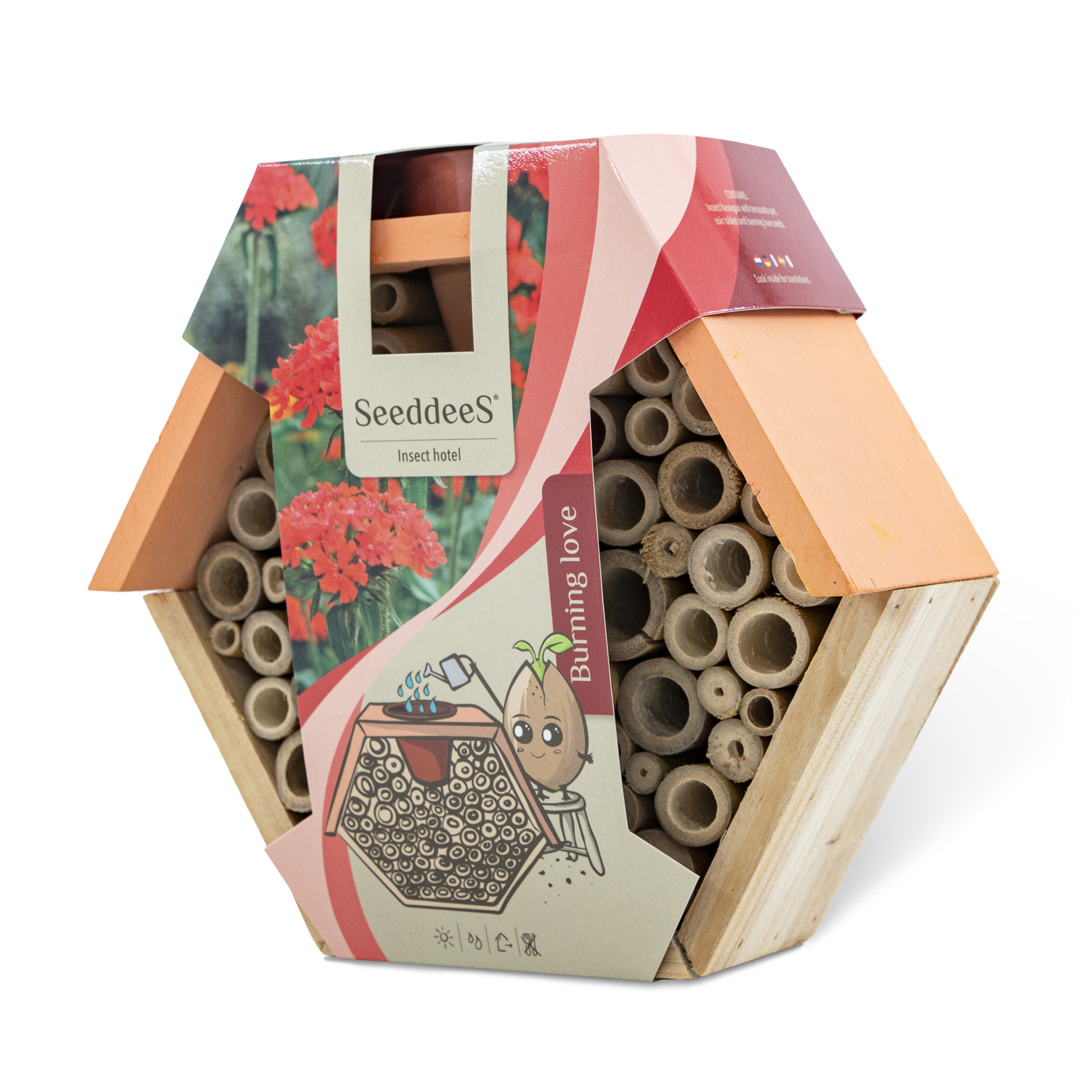 SeeddeeS Insectenhotel met een bedrukte wikkel