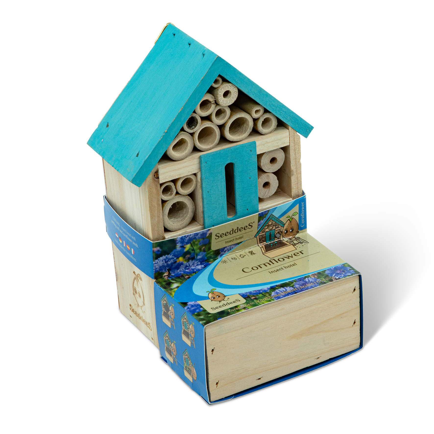 SeeddeeS Insectenhotel met een bedrukte wikkel