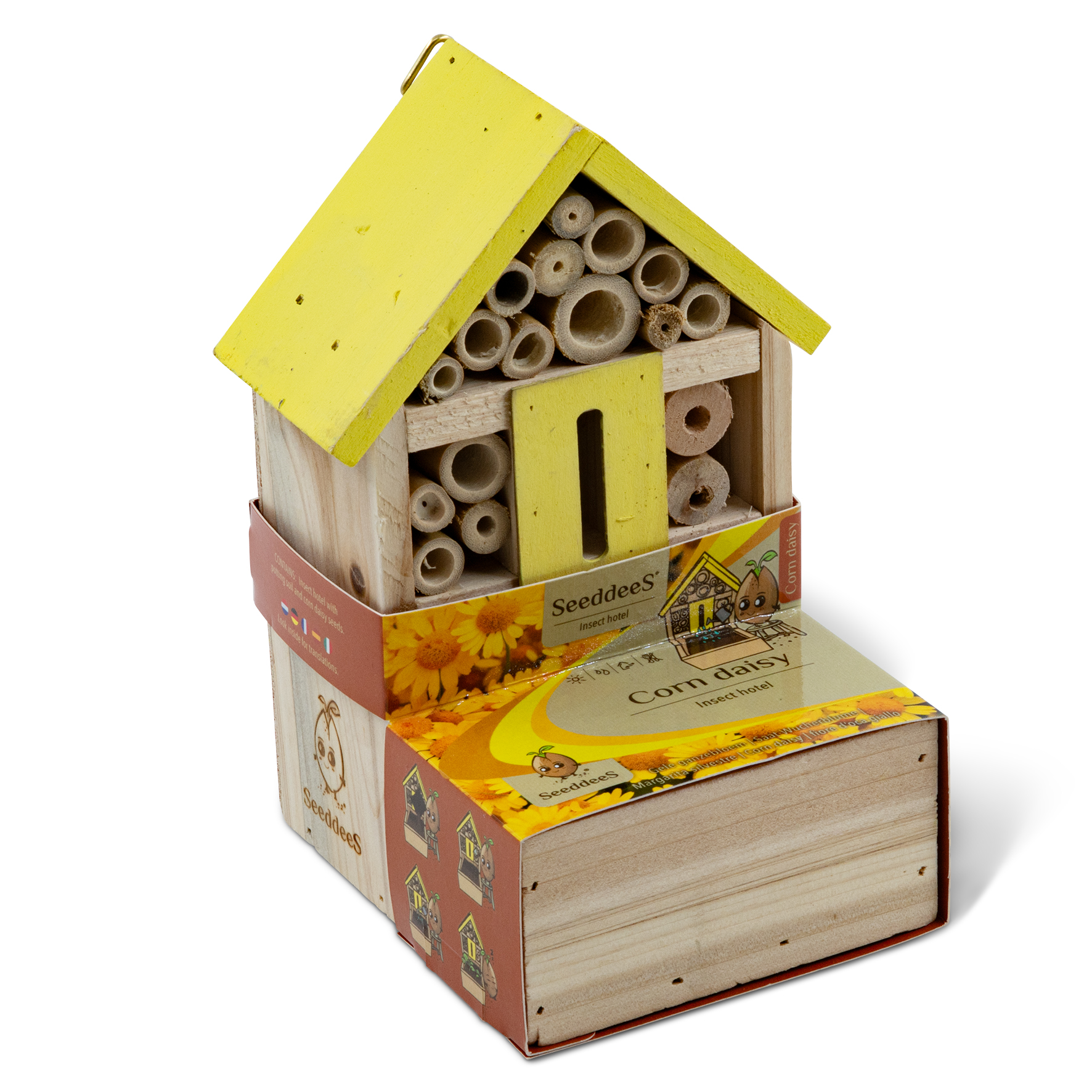 SeeddeeS Insectenhotel fronter met geel dak
