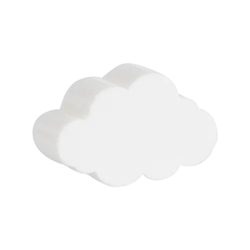 Bedrukt clic clac blikje gevuld met pepermuntjes in de vorm van een wolk