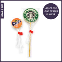 Lolly's met logo opdruk in kleur