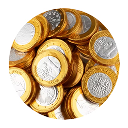 Vulling Chocolade munten
