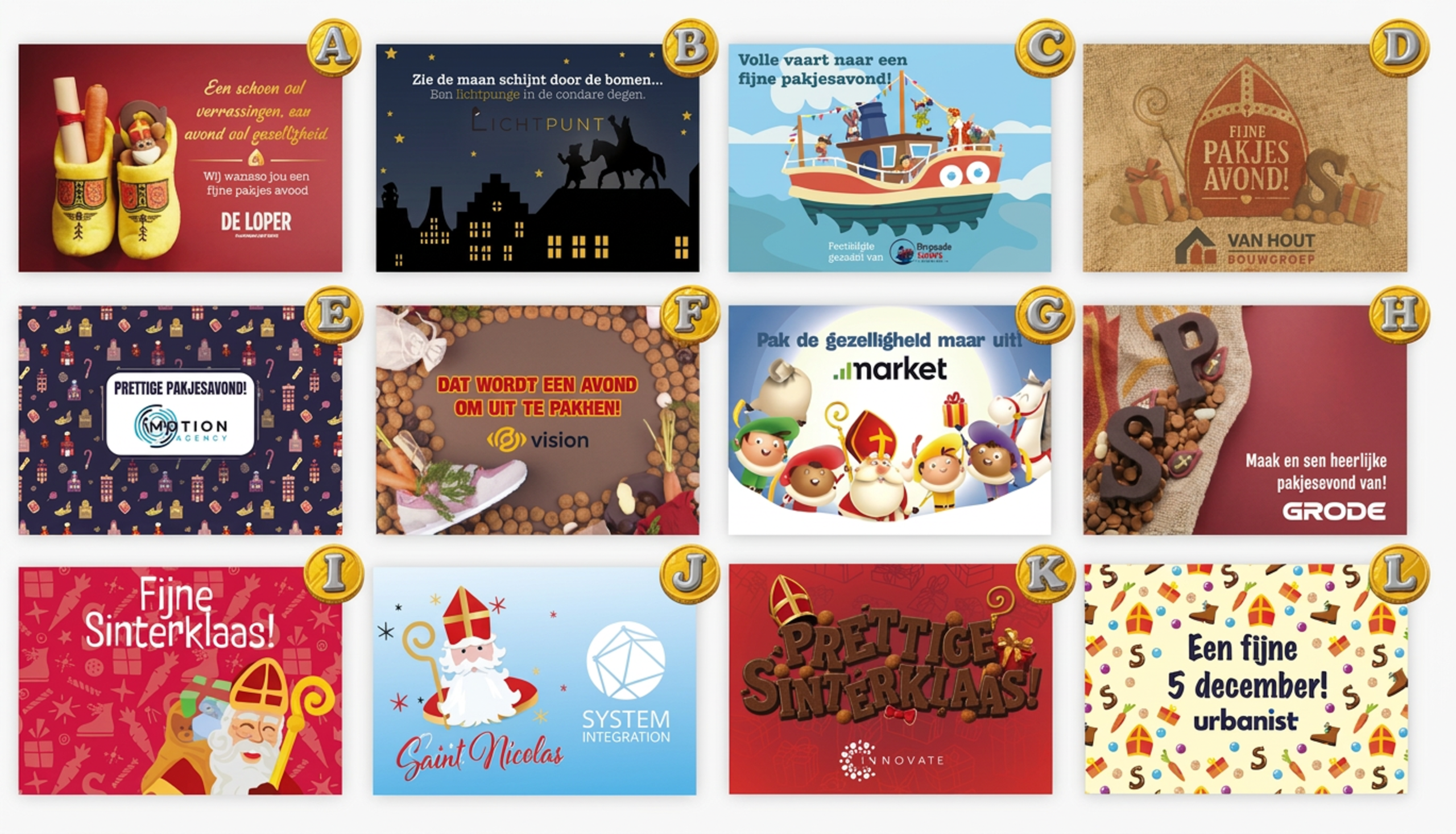 Inspiratie A5 kaarten Sinterklaas brievenbusdoosjes
