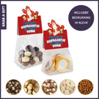 sinterklaas blokzakje met bedrukt kopkaartje in eigen vorm