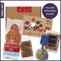 Luxe Sinterklaas brievenbusdoosje A5 met bedrukte kaart